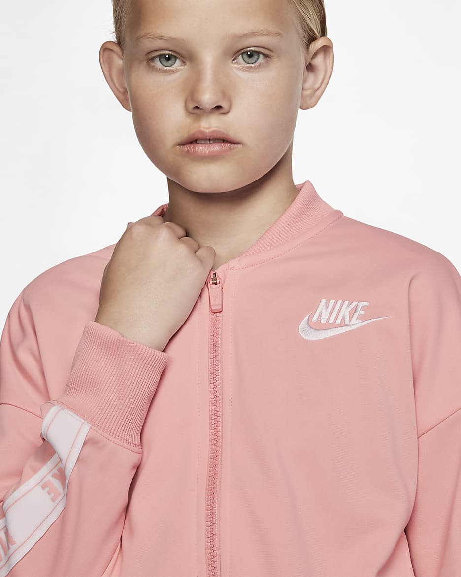 Girls nike tracksuit top best sale